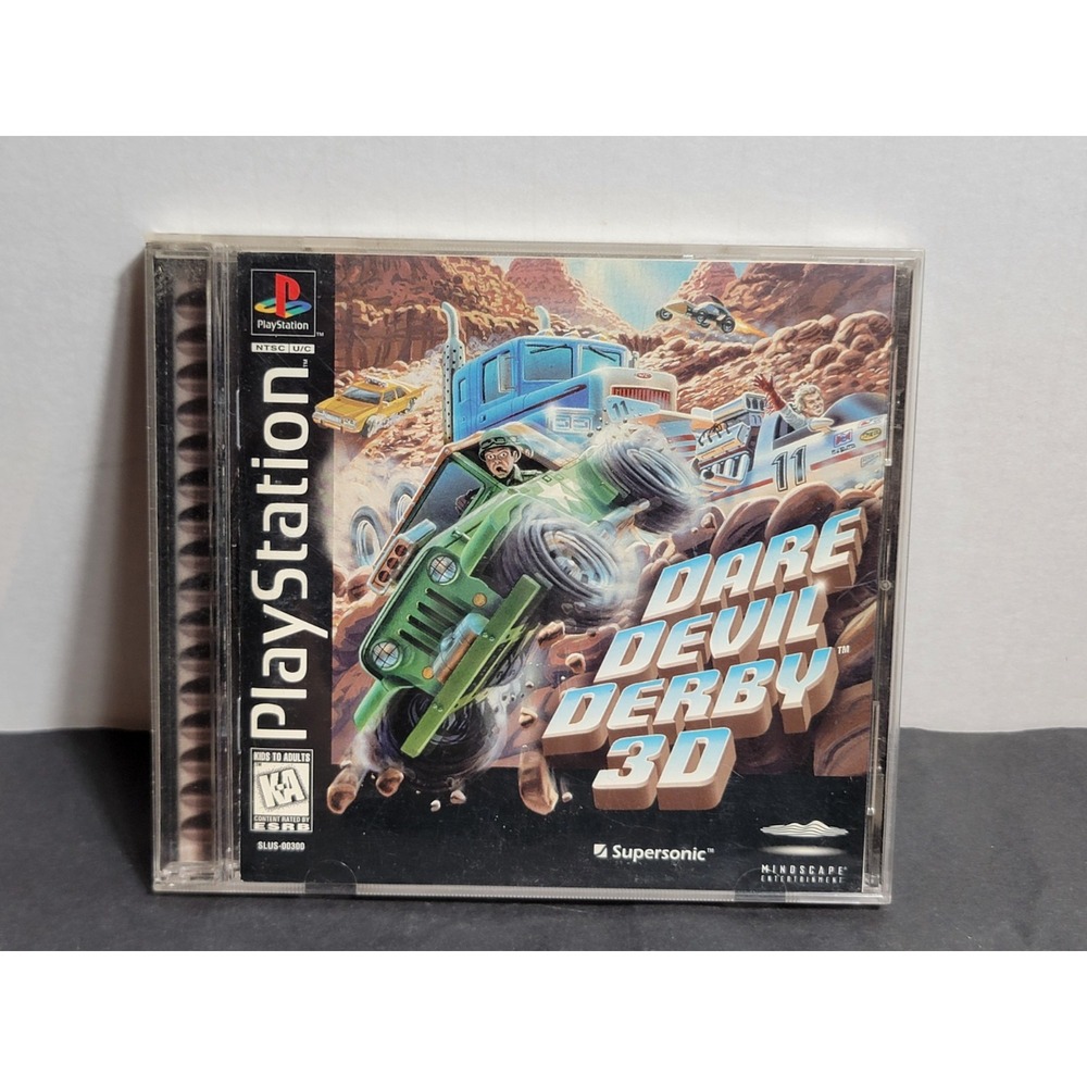 Dare Devil Derby 3D Sony PlayStation 1 PS1 Game NTSC SLUS-00300 Complete Tested